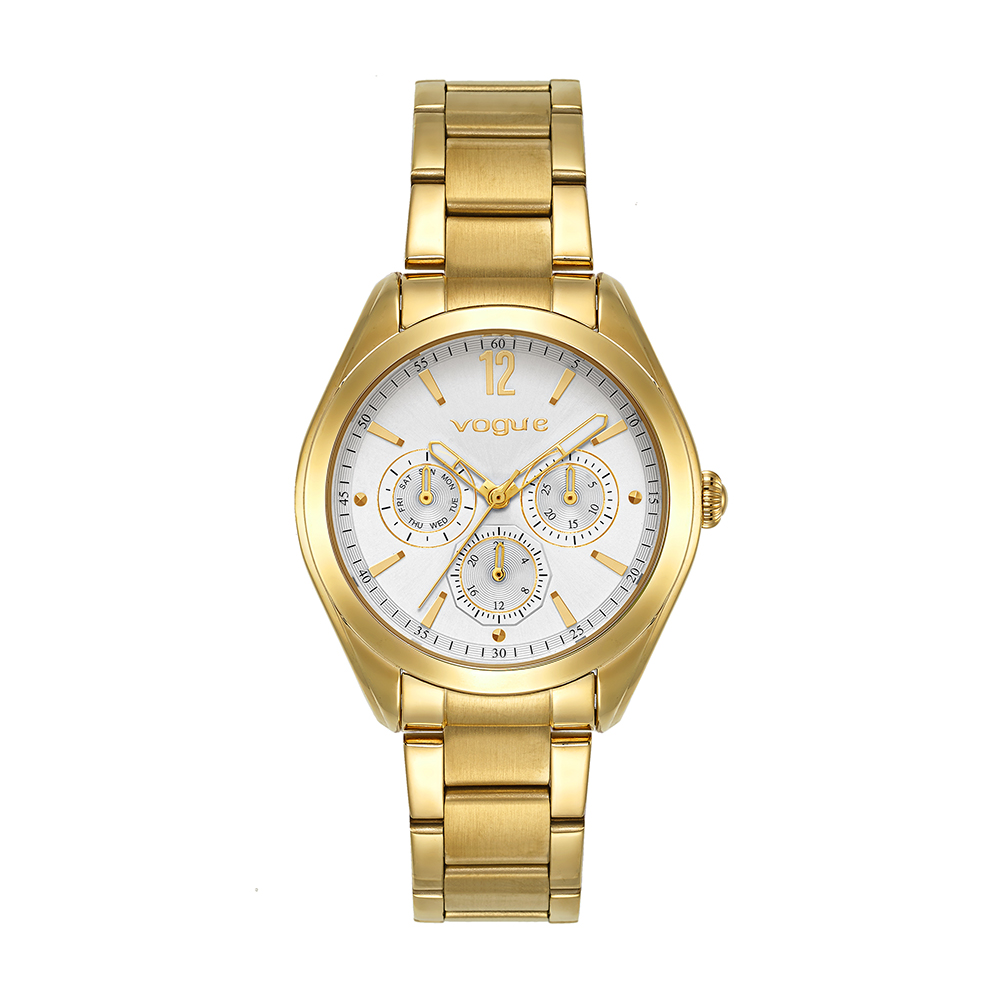 VOGUE Γυναικείο ρολόι με μπρασελέ από ατσάλι VOGUE χρυσό