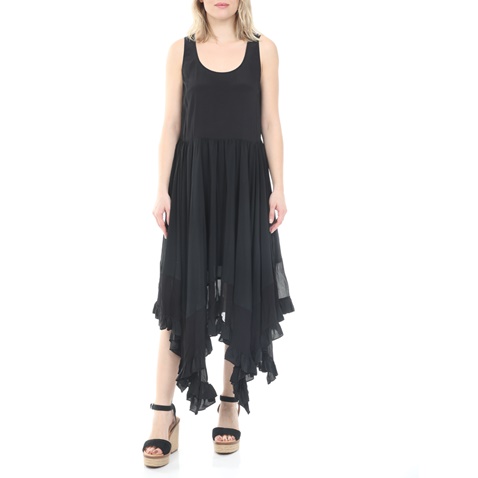 TWIN-SET-Γυναικείο  maxi φόρεμα TWIN-SET μαύρο