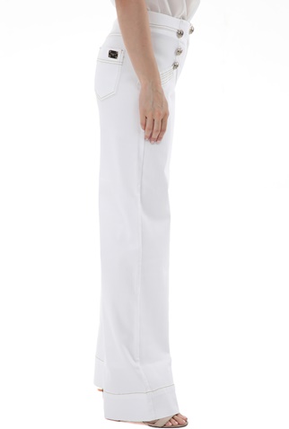 NENETTE-Γυναικεία παντελόνα NENETTE J-SINATRA PANT PALAZZO TINTO CAPO λευκή