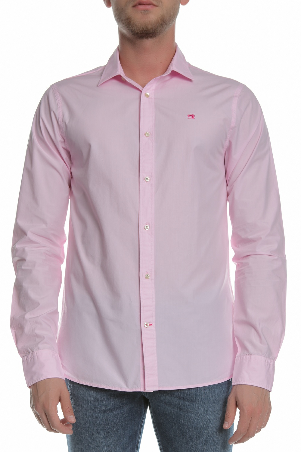 Ανδρικά/Ρούχα/Πουκάμισα/Μακρυμάνικα SCOTCH & SODA - Ανδρικό πουκάμισο SCOTCH & SODA ροζ