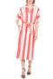 SCOTCH & SODA-Γυναικείο μακρύ φόρεμα SCOTCH & SODA λευκό κόκκινο