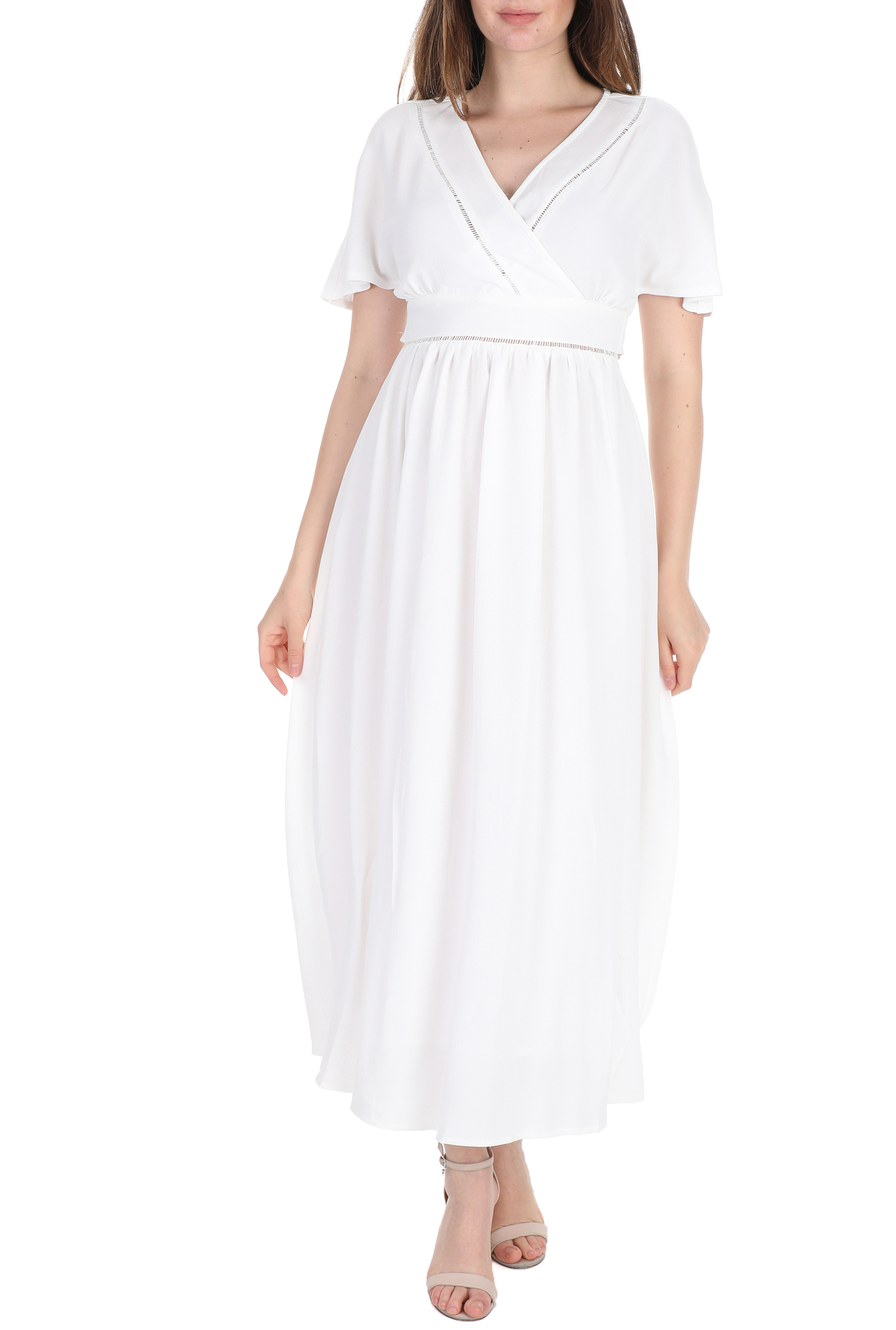 Γυναικεία/Ρούχα/Φορέματα/Μάξι MOLLY BRACKEN - Γυναικείο μακρύ φόρεμα MOLLY BRACKEN λευκό
