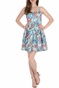 MOLLY BRACKEN-Γυναικείο mini φόρεμα MOLLY BRACKEN μπλε κόκκινο