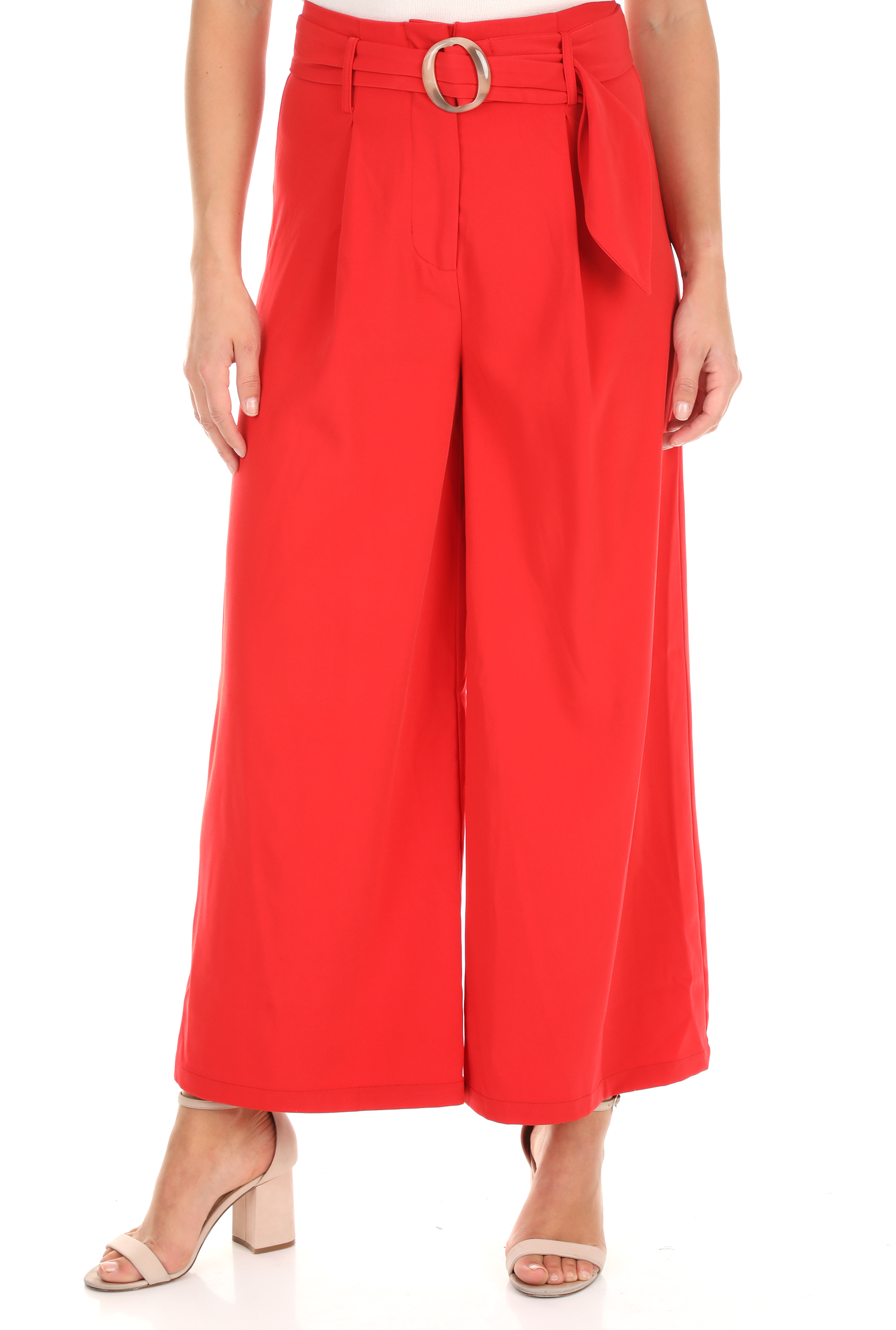 Γυναικεία/Ρούχα/Παντελόνια/Cropped MOLLY BRACKEN - Γυναικείο παντελόνι MOLLY BRACKEN κόκκινο