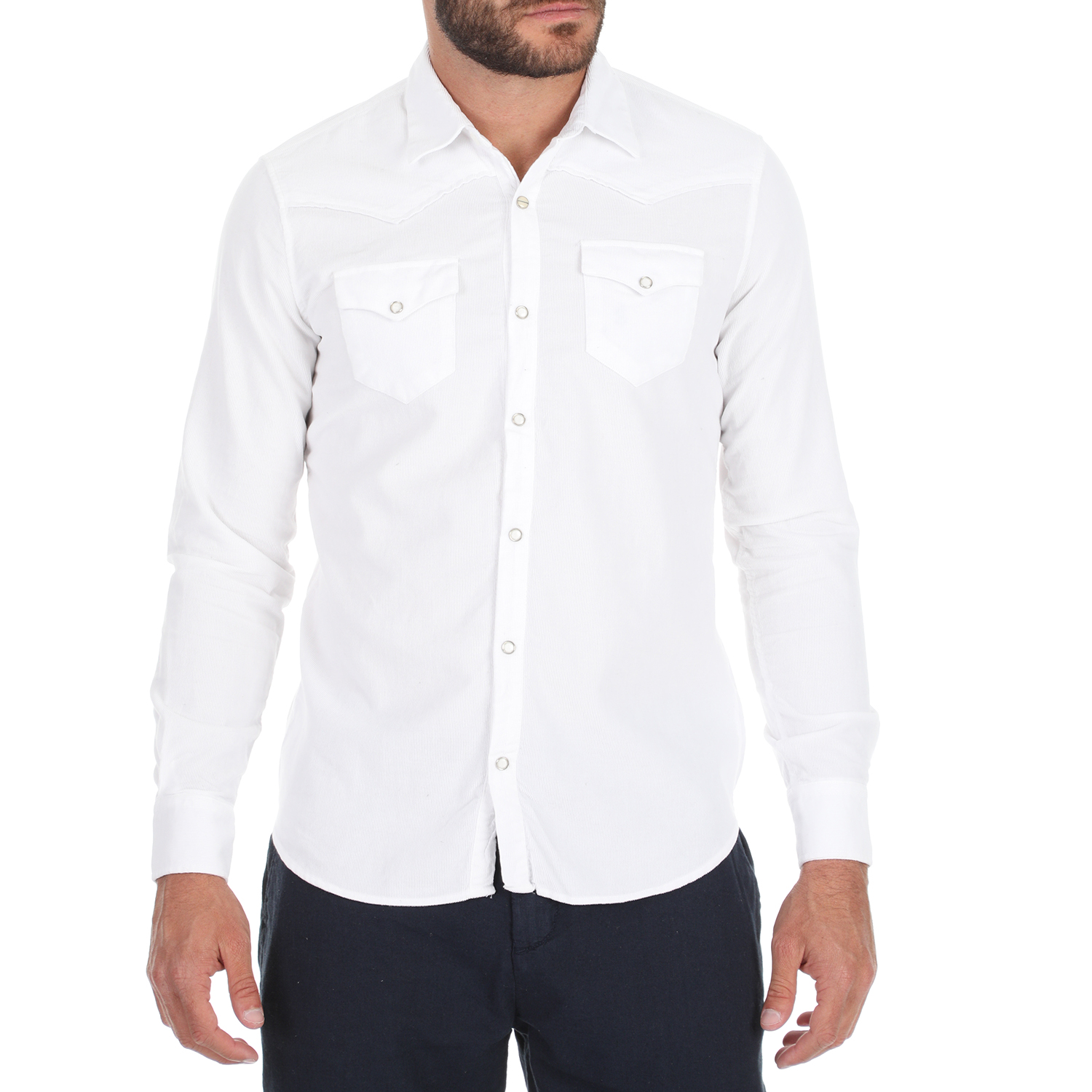 SSEINSE - Ανδρικό πουκάμισο SSEINSE λευκό Ανδρικά/Ρούχα/Πουκάμισα/Μακρυμάνικα