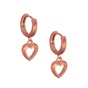 JEWELTUDE-Γυναικεία ασημένια σκουλαρίκια JEWELTUDE 12505 ροζ επιχρυωμένα