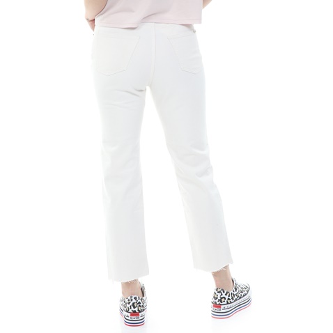 REIKO-Γυναικείο jean παντελόνι REIKO MILOWHITE λευκό