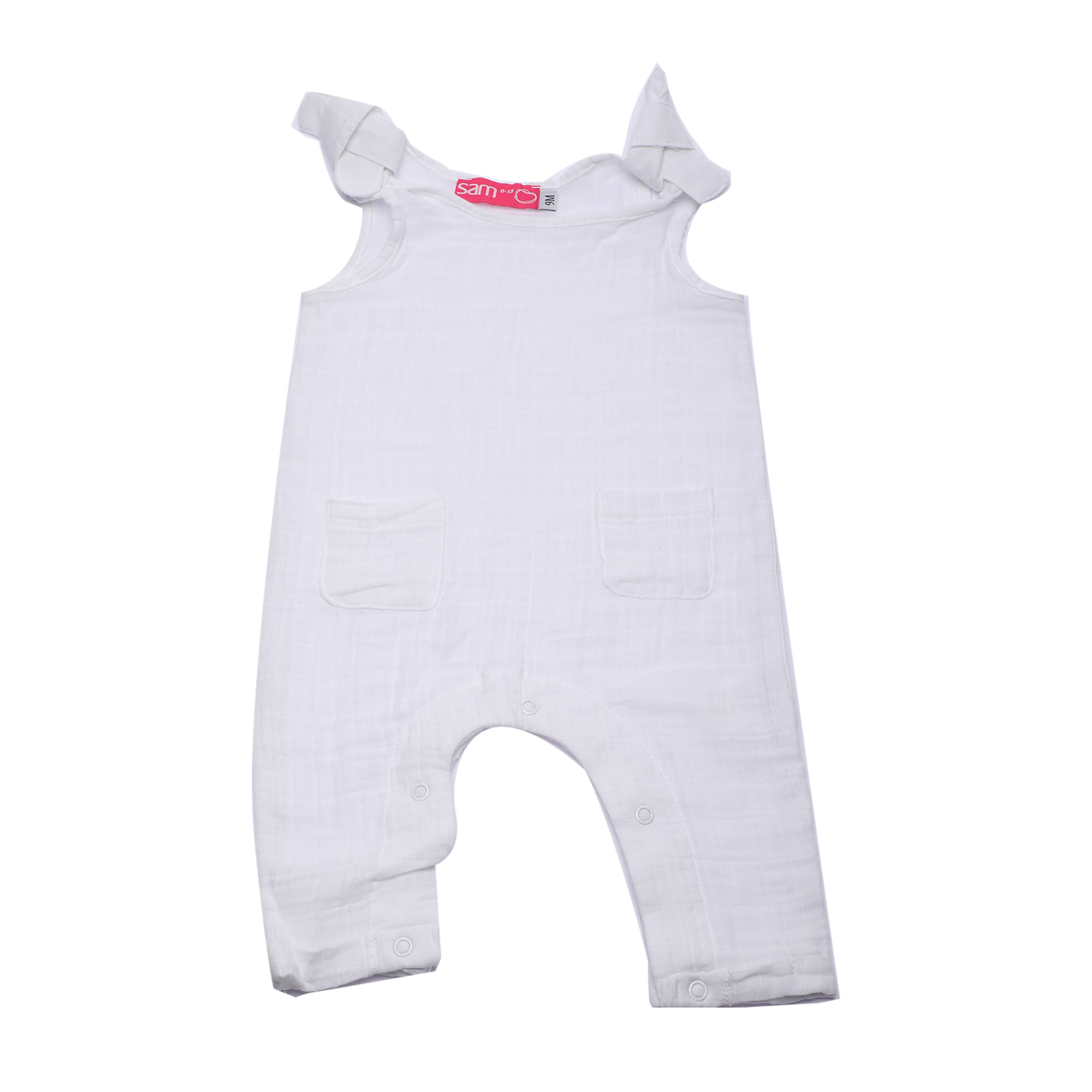 Παιδικά/Baby/Ρούχα/Ολόσωμες Φόρμες SAM 0-13 - Βρεφική ολόσωμη φόρμα SAM 0-13 λευκή