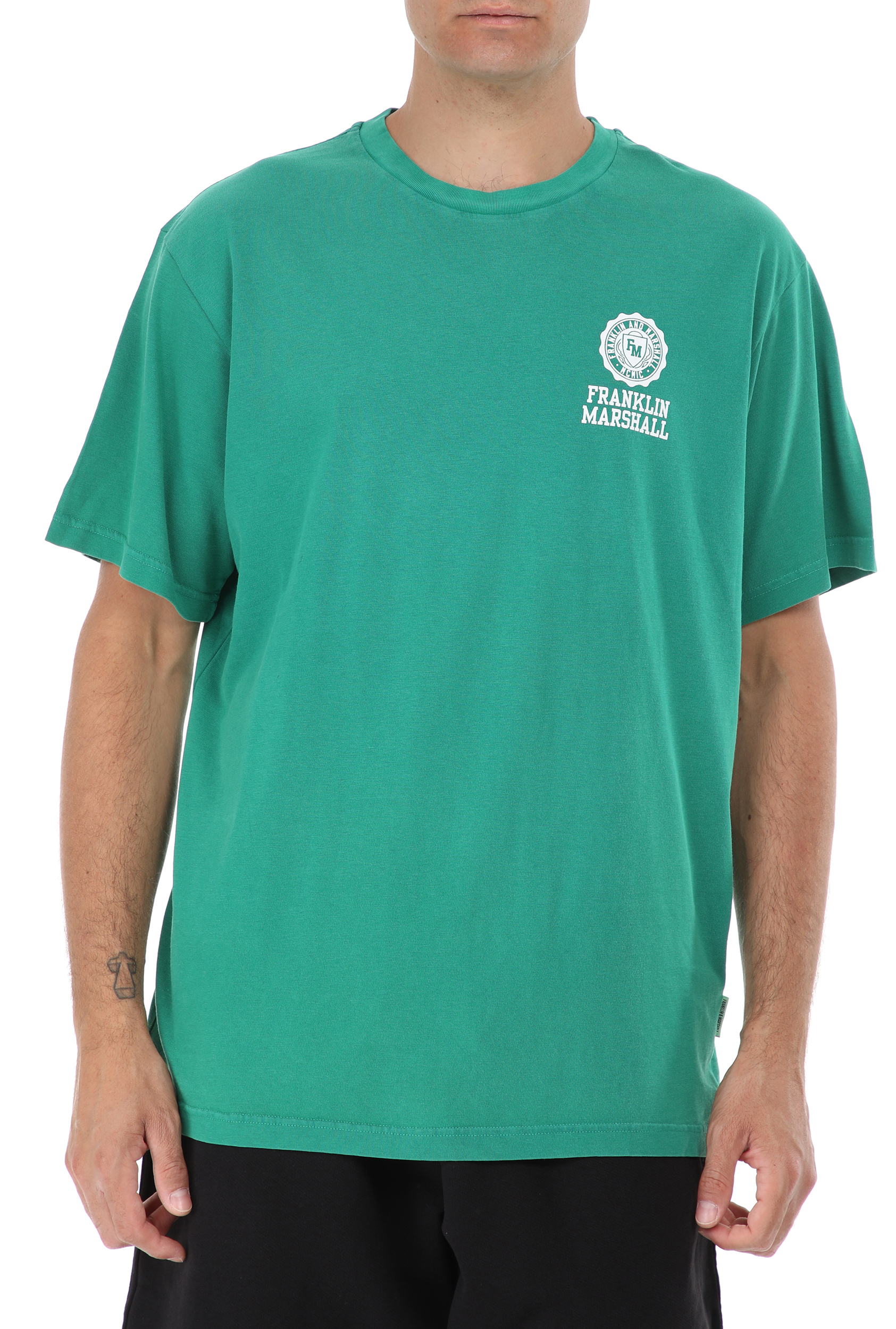 Ανδρικά/Ρούχα/Μπλούζες/Κοντομάνικες FRANKLIN & MARSHALL - Ανδρικό t-shirt FRANKLIN & MARSHALL πράσινο