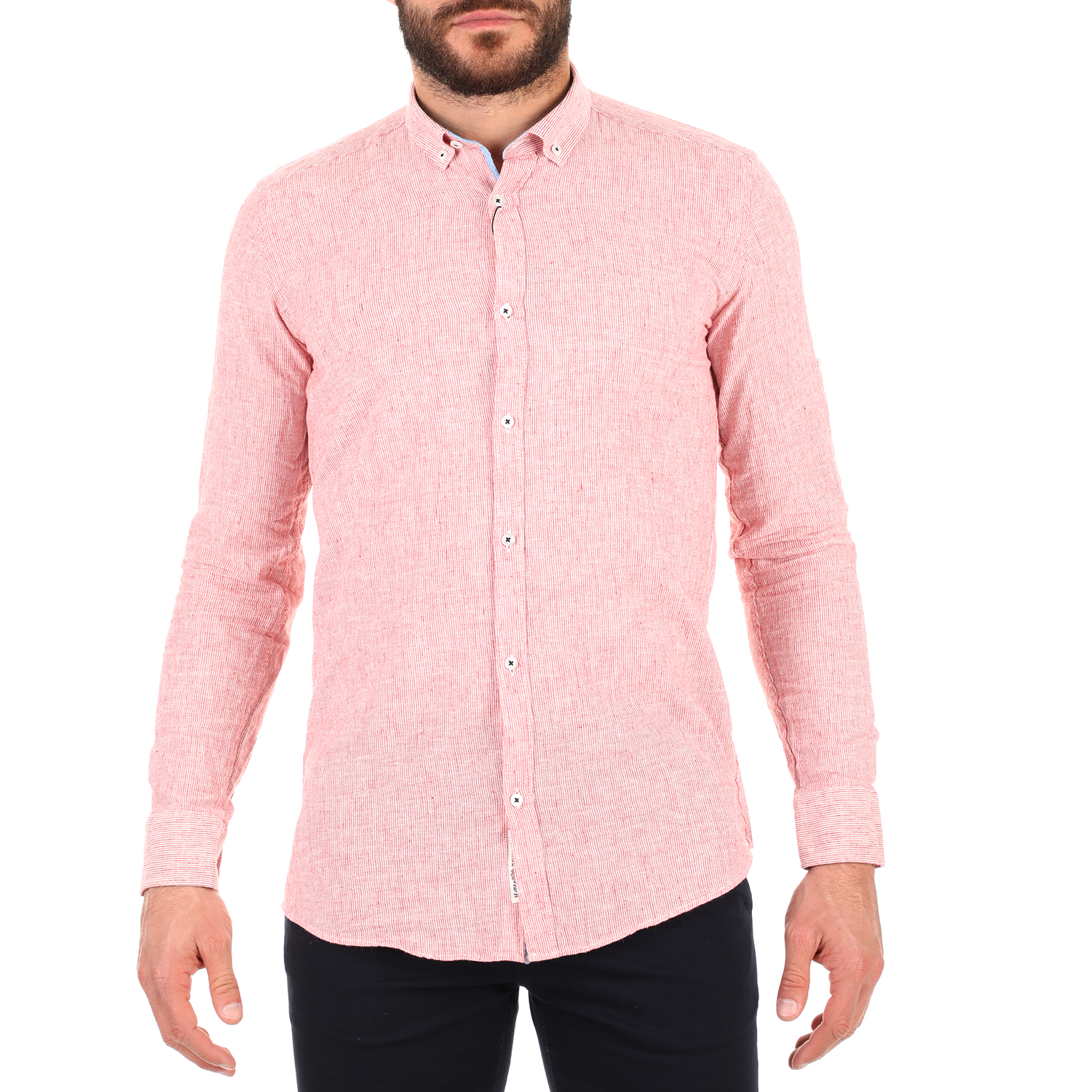 Ανδρικά/Ρούχα/Πουκάμισα/Μακρυμάνικα DORS - Ανδρικό πουκάμισο DORS ροζ