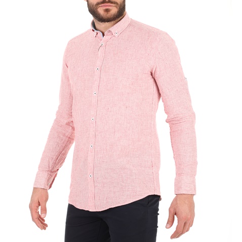 DORS-Ανδρικό πουκάμισο DORS ροζ