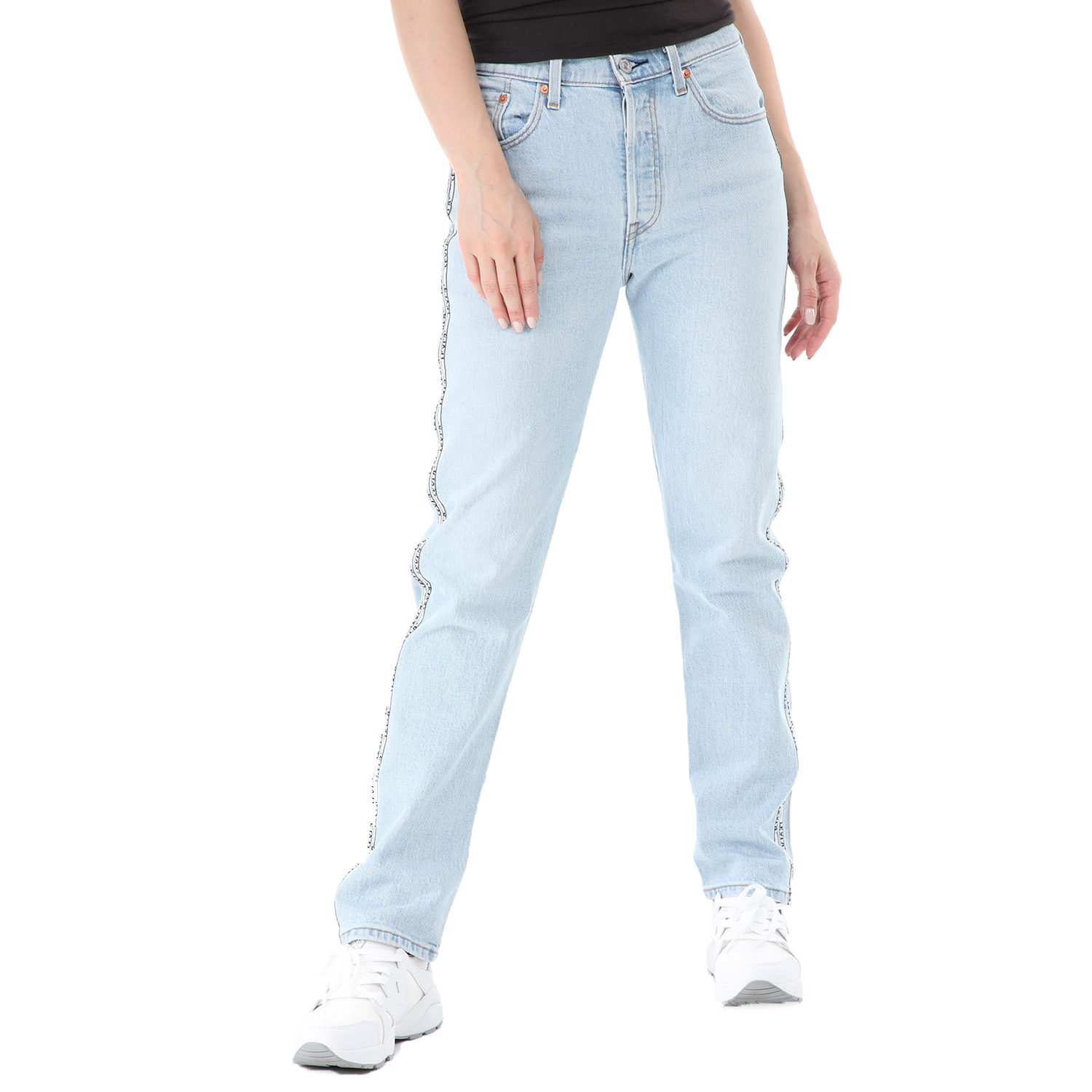 LEVI'S Γυναικείο cropped jean παντελόνι LEVI'S 501 CROP DIBS μπλε