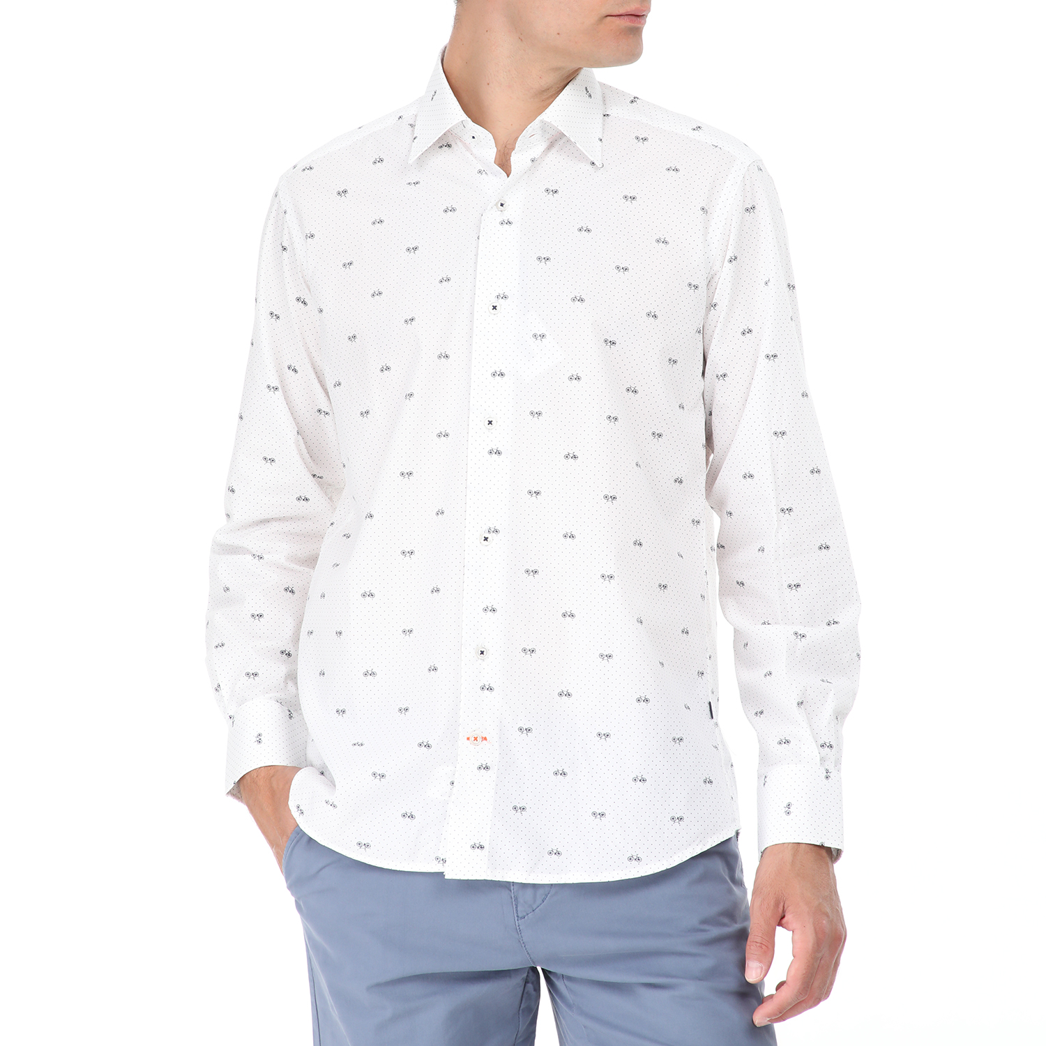 Ανδρικά/Ρούχα/Πουκάμισα/Μακρυμάνικα DORS - Ανδρικό πουκάμισο DORS λευκό