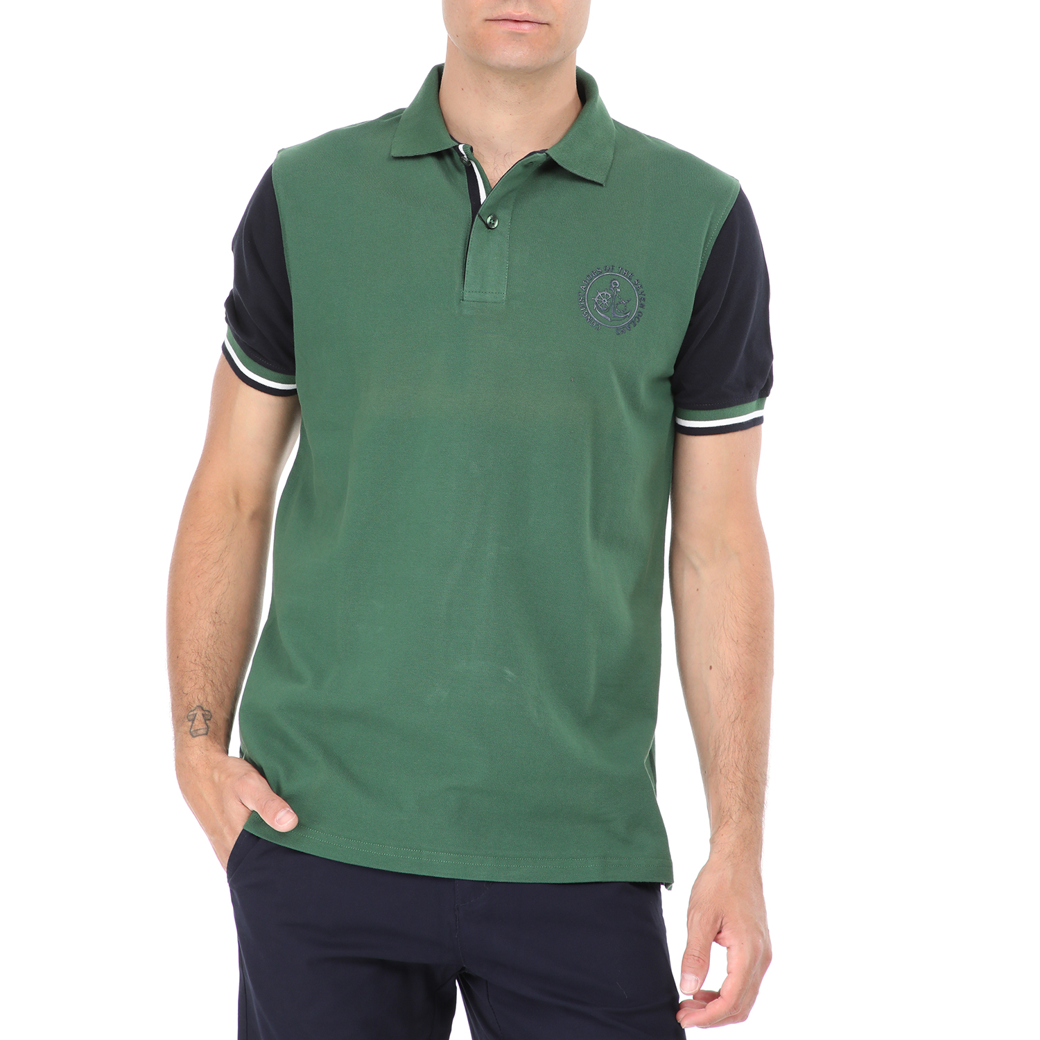 Ανδρικά/Ρούχα/Μπλούζες/Πόλο DORS - Ανδρική polo μπλούζα DORS πράσινη