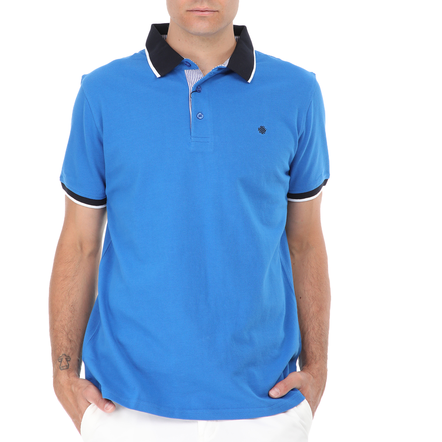 Ανδρικά/Ρούχα/Μπλούζες/Πόλο DORS - Ανδρική polo μπλούζα DORS μπλε