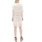ONESEASON-Γυναικείο mini φόρεμα ONESEASON JESS MIDDY μπεζ λευκό