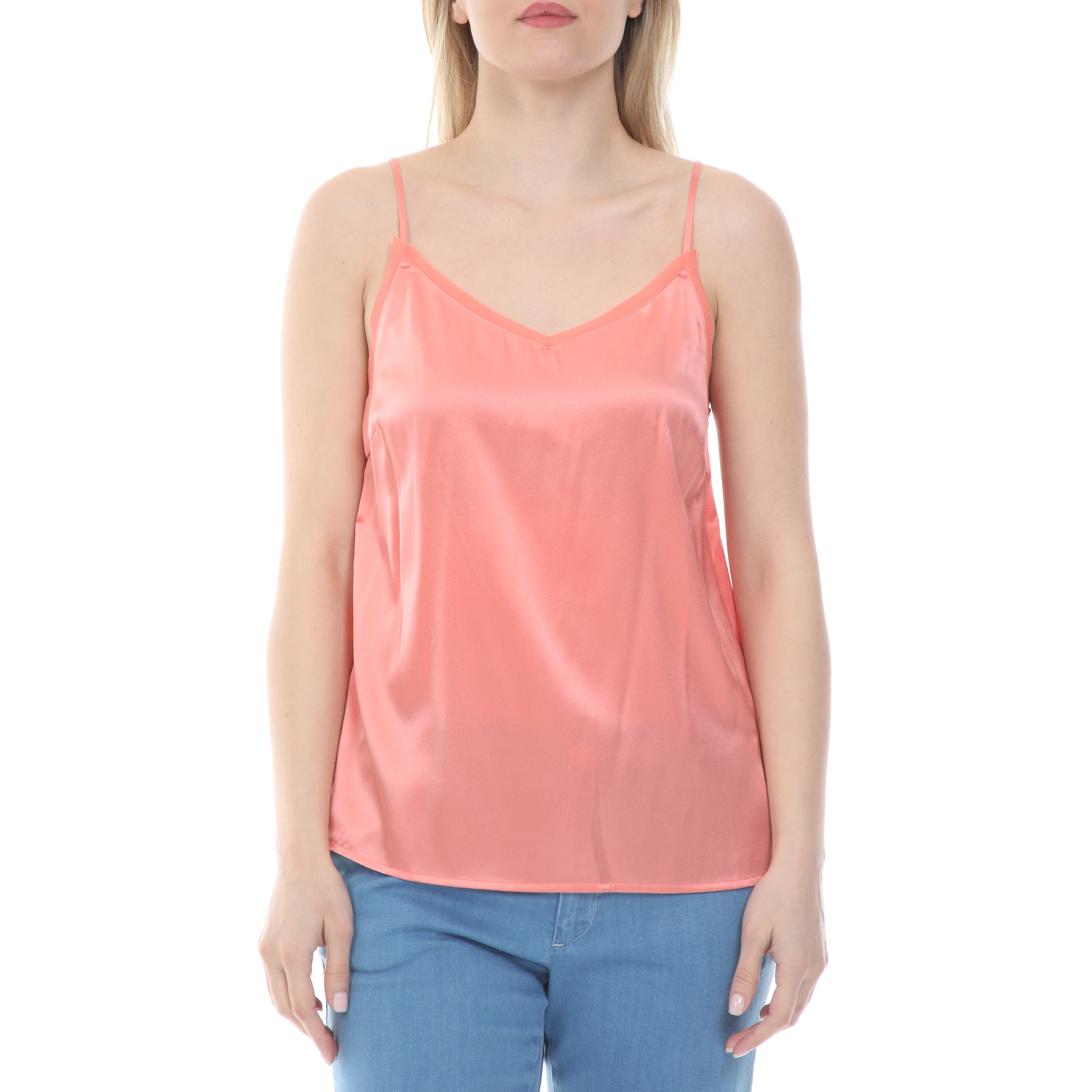 Γυναικεία/Ρούχα/Μπλούζες/Τοπ MOS MOSH - Γυναικείο top lingerie MOS MOSH Ditte Silk Singlet ροζ