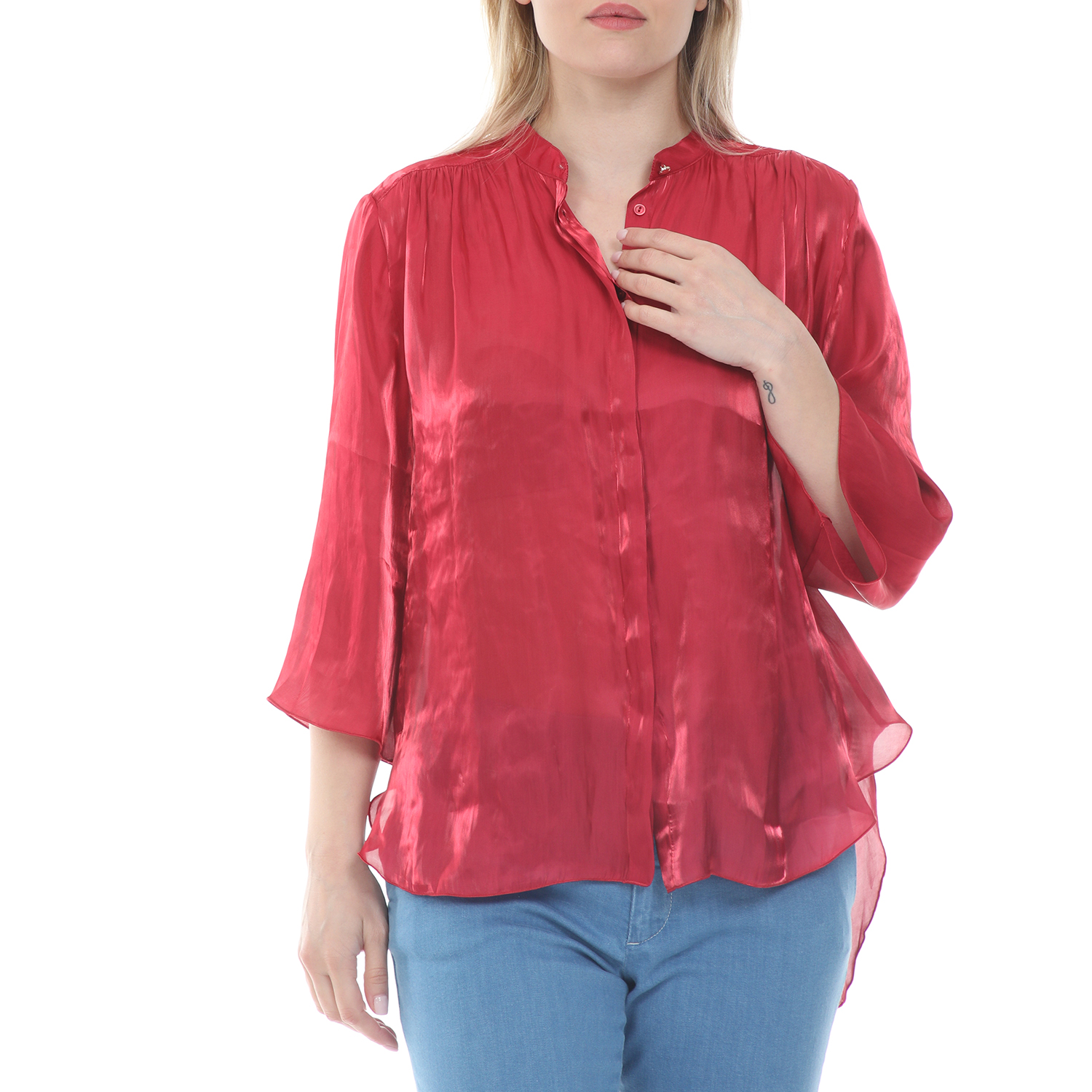 Γυναικεία/Ρούχα/Πουκάμισα/Μακρυμάνικα MOS MOSH - Γυναικείο πουκάμισο MOS MOSH Amal Shirt κόκκινο