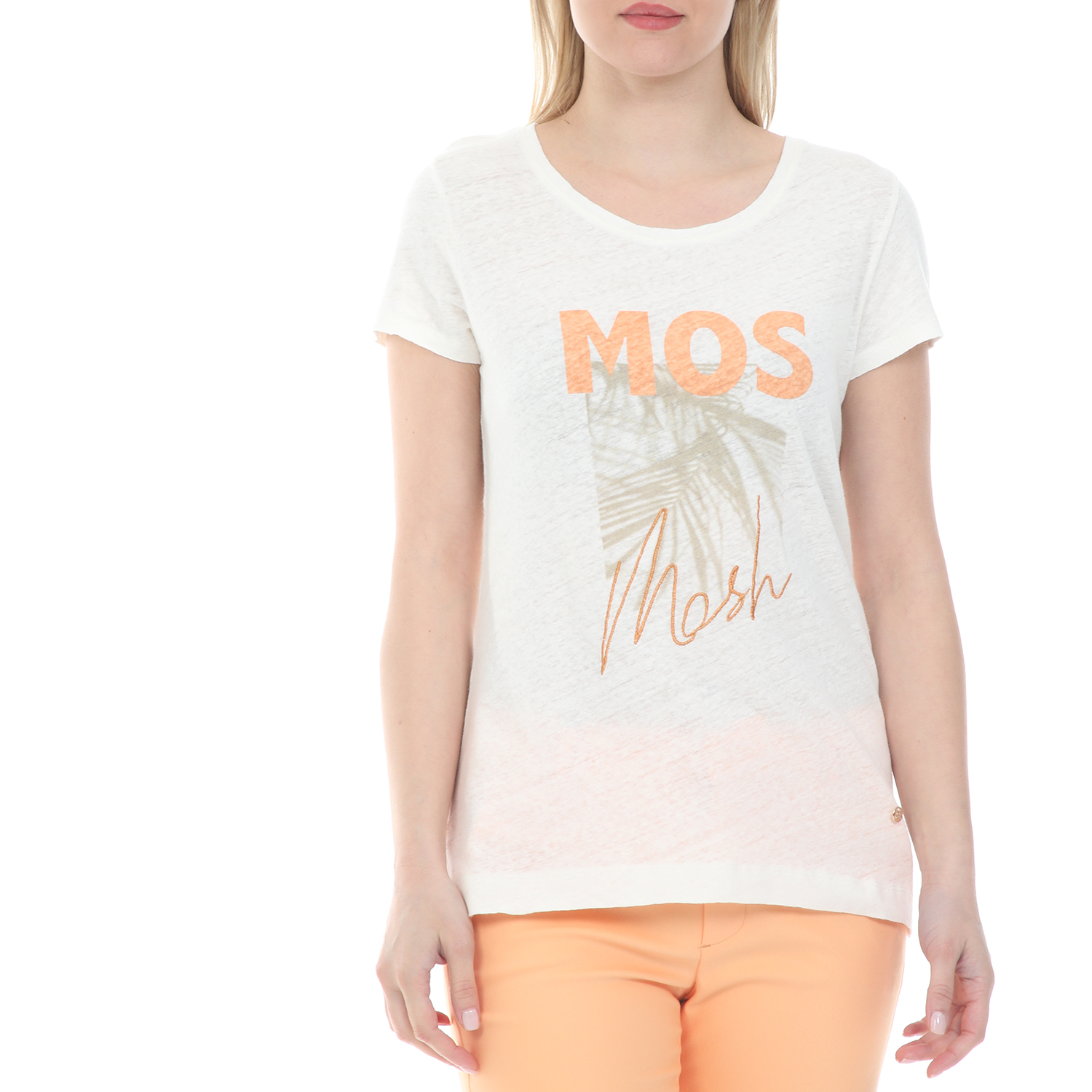 Γυναικεία/Ρούχα/Μπλούζες/Κοντομάνικες MOS MOSH - Γυναικεία μπλούζα MOS MOSH Abigail εκρού