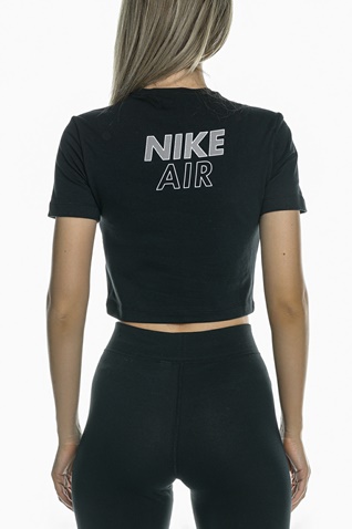 NIKE-Γυναικείο t-shirt NIKE NSW AIR SS TOP CROP μαύρο