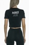 NIKE-Γυναικείο t-shirt NIKE NSW AIR SS TOP CROP μαύρο