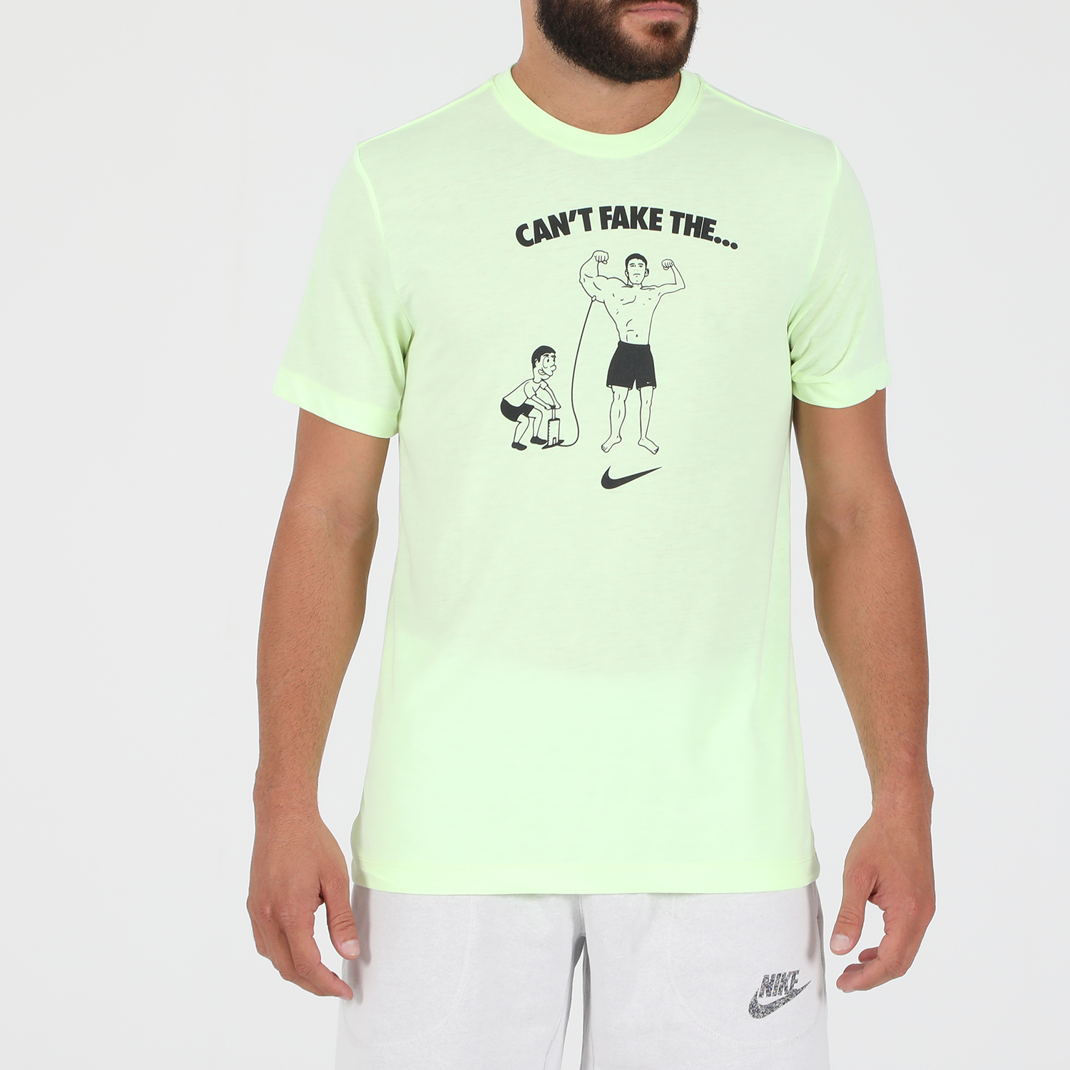 Ανδρικά/Ρούχα/Αθλητικά/T-shirt NIKE - Ανδρικό t-shirt NIKE DB TEE CANT FAKE IT κίτρινο