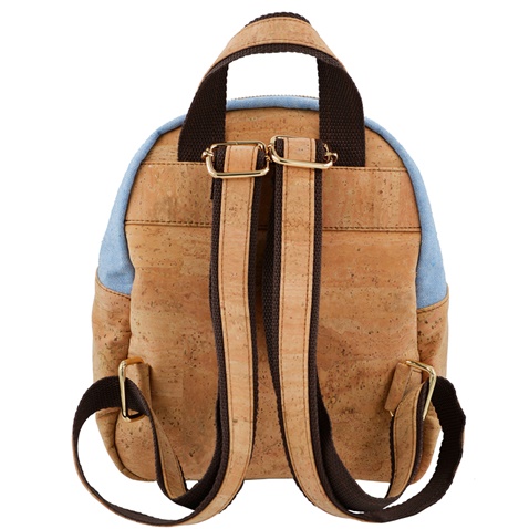 APOXYLO-Γυναικείο backpack APOXYLO 352.2 MINI FASHION εκρού μπλε