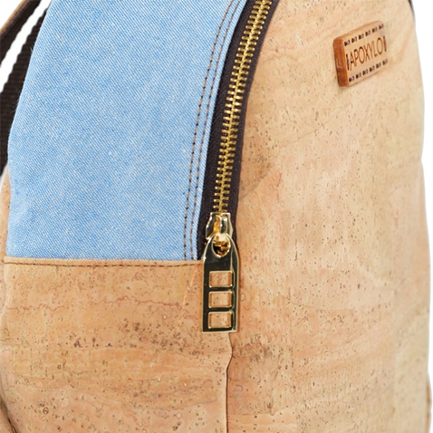 APOXYLO-Γυναικείο backpack APOXYLO 352.2 MINI FASHION εκρού μπλε