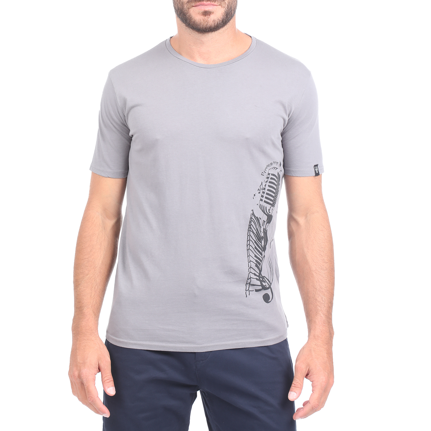 Ανδρικά/Ρούχα/Μπλούζες/Κοντομάνικες GREENWOOD - Ανδρική κοντομάνικη μπλούζα GREENWOOD γκρι