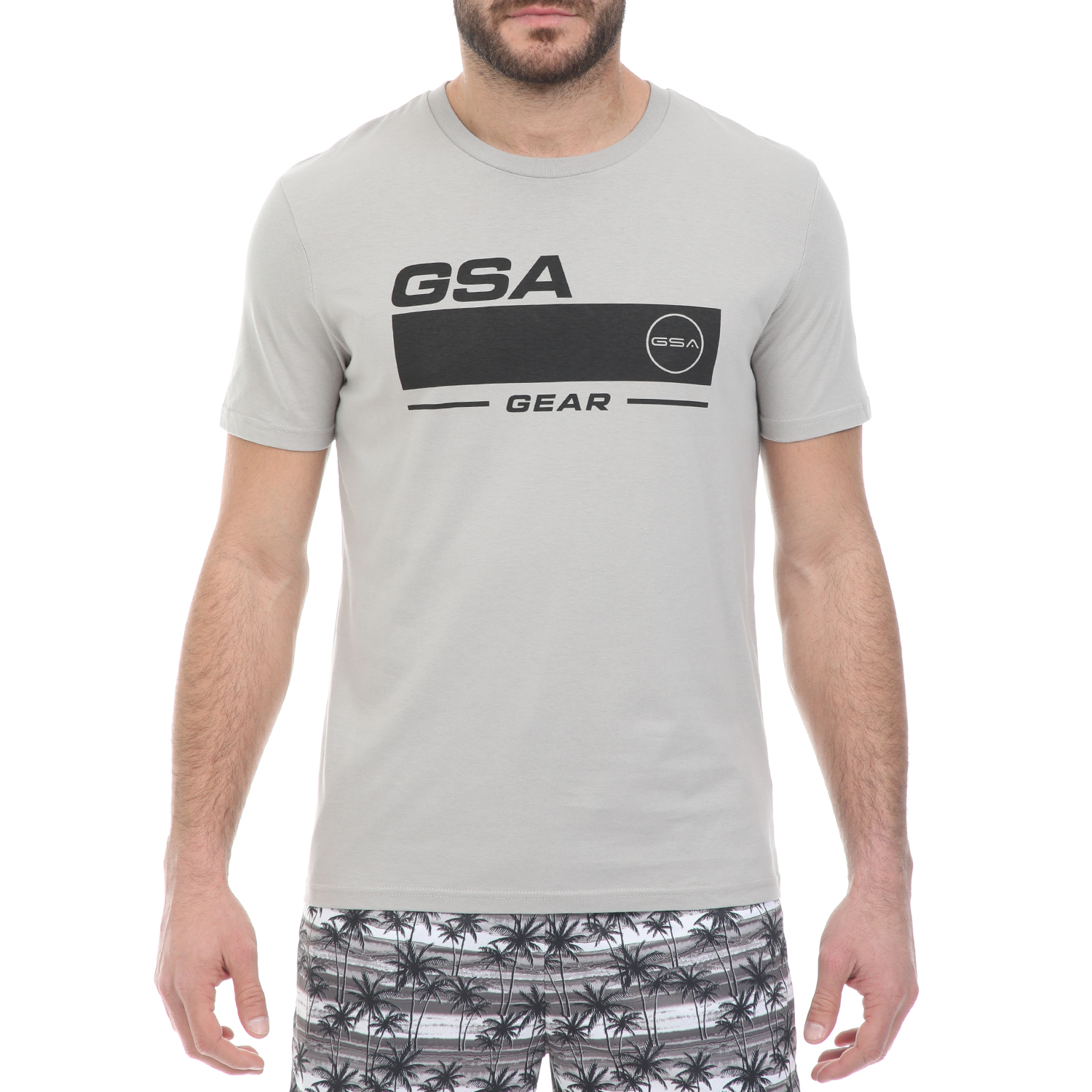 Ανδρικά/Ρούχα/Μπλούζες/Κοντομάνικες GSA - Ανδρικό t-shirt GSA ORGANIC PLUS γκρι