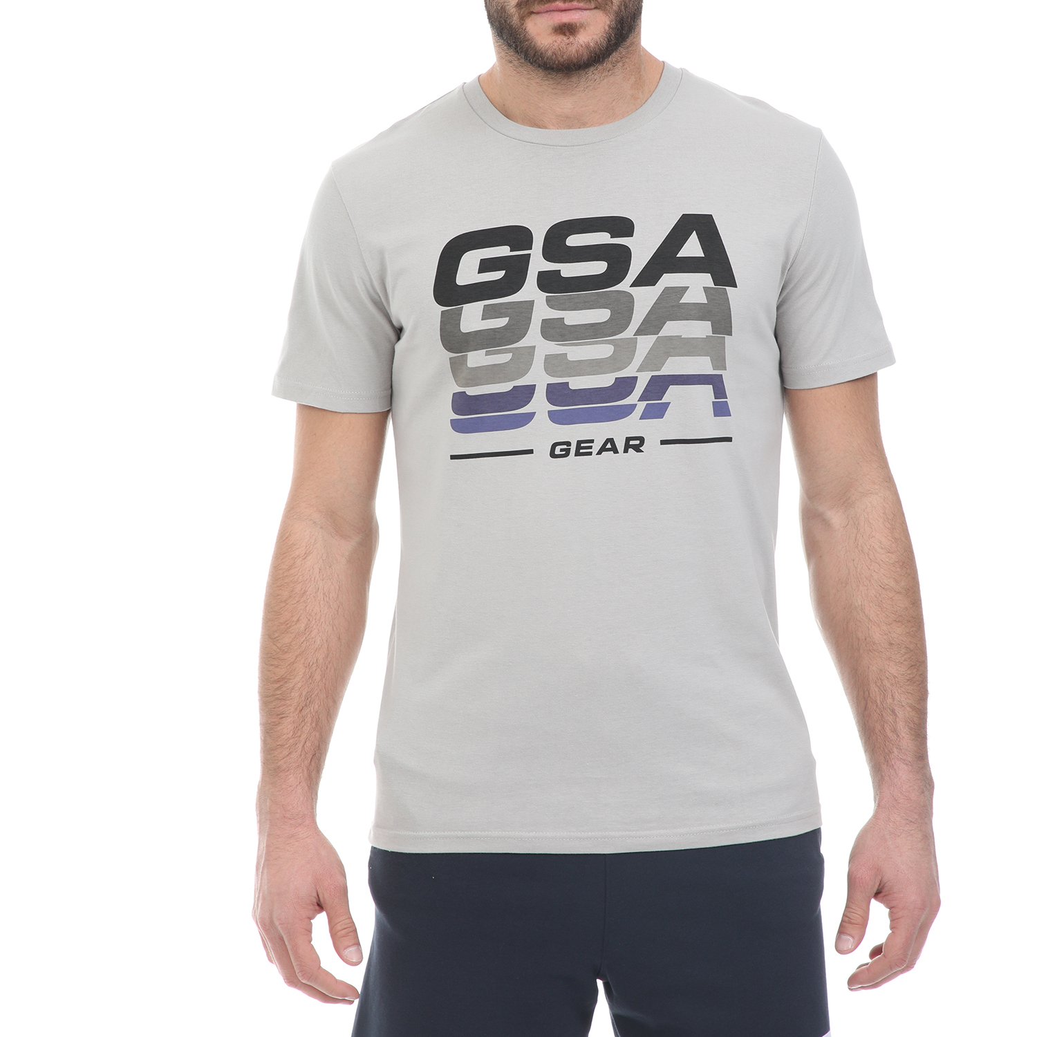 Ανδρικά/Ρούχα/Μπλούζες/Κοντομάνικες GSA - Ανδρικό t-shirt GSA ORGANIC PLUS γκρι