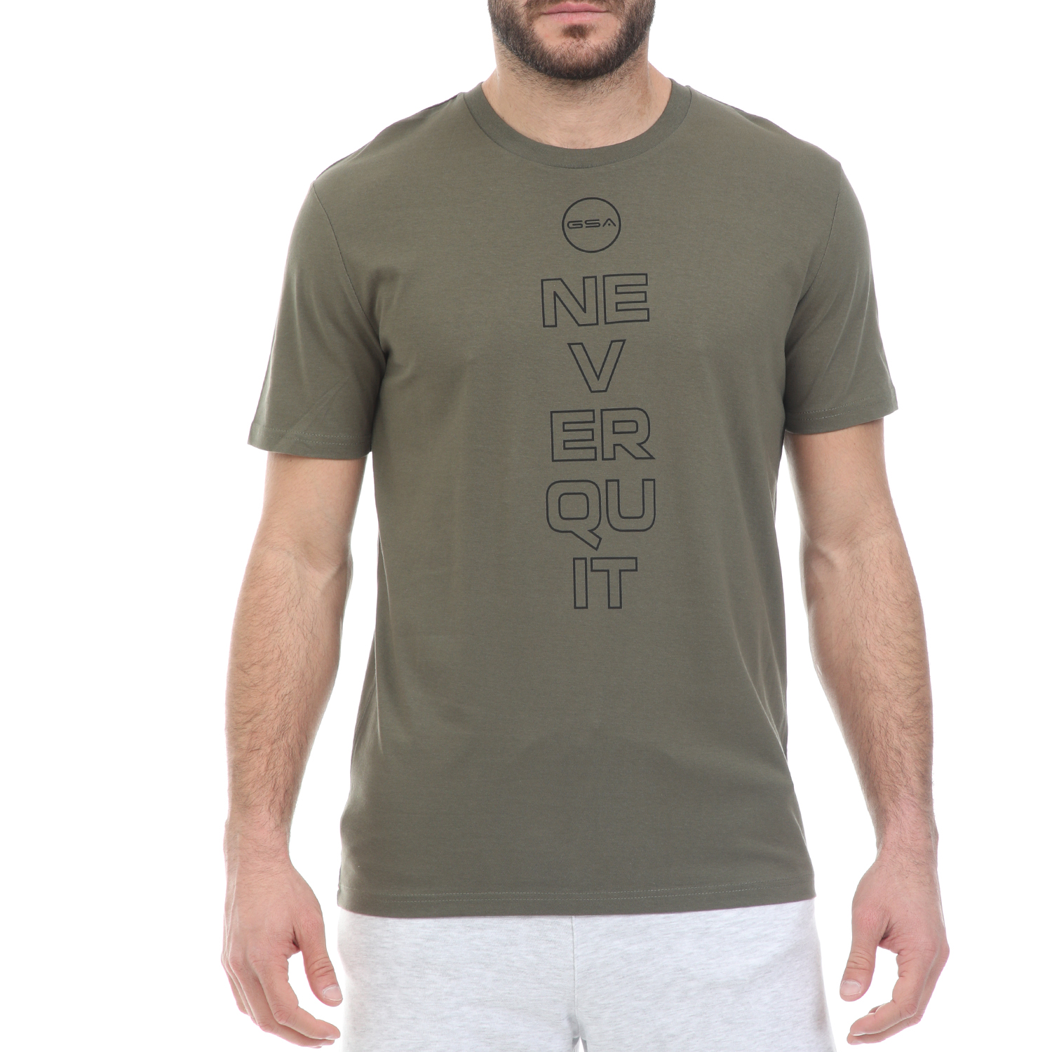 Ανδρικά/Ρούχα/Μπλούζες/Κοντομάνικες GSA - Ανδρικό t-shirt GSA ORGANIC PLUS χακί