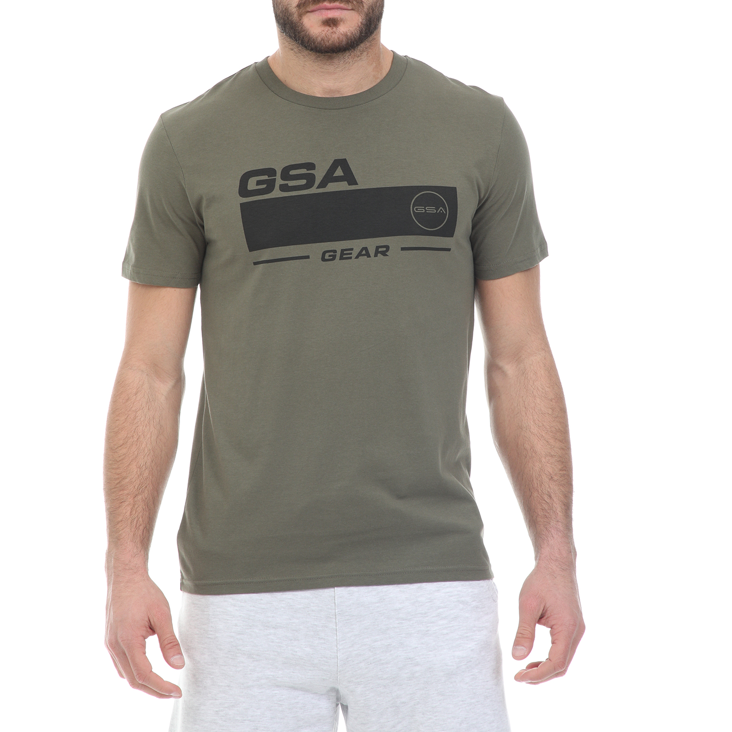Ανδρικά/Ρούχα/Μπλούζες/Κοντομάνικες GSA - Ανδρικό t-shirt GSA ORGANIC PLUS χακί