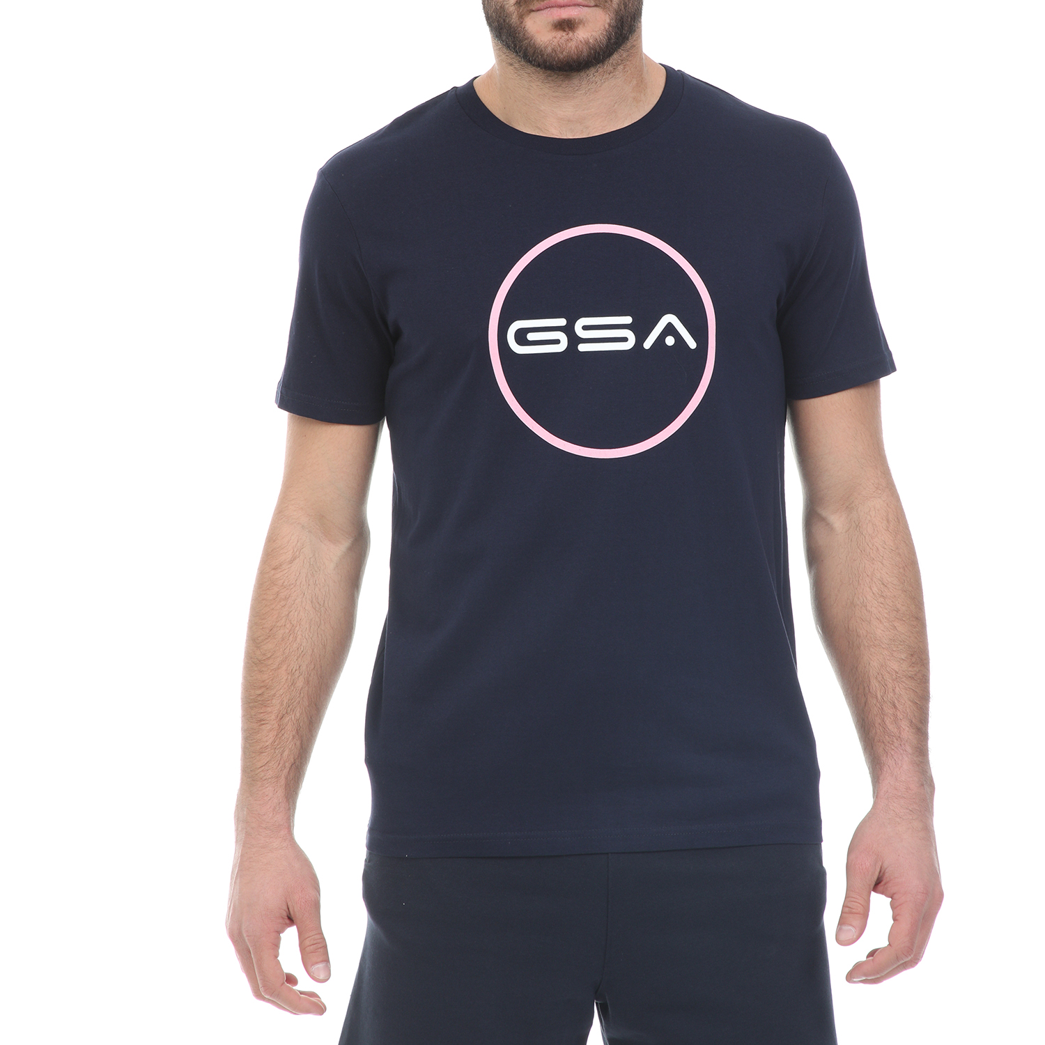 Ανδρικά/Ρούχα/Μπλούζες/Κοντομάνικες GSA - Ανδρικό t-shirt GSA ORGANIC PLUS SUPERLOGO TRE μπλε