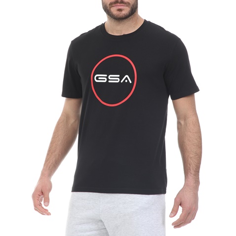 GSA-Ανδρικό t-shirt GSA ORGANIC PLUS SUPERLOGO TRE μαύρο