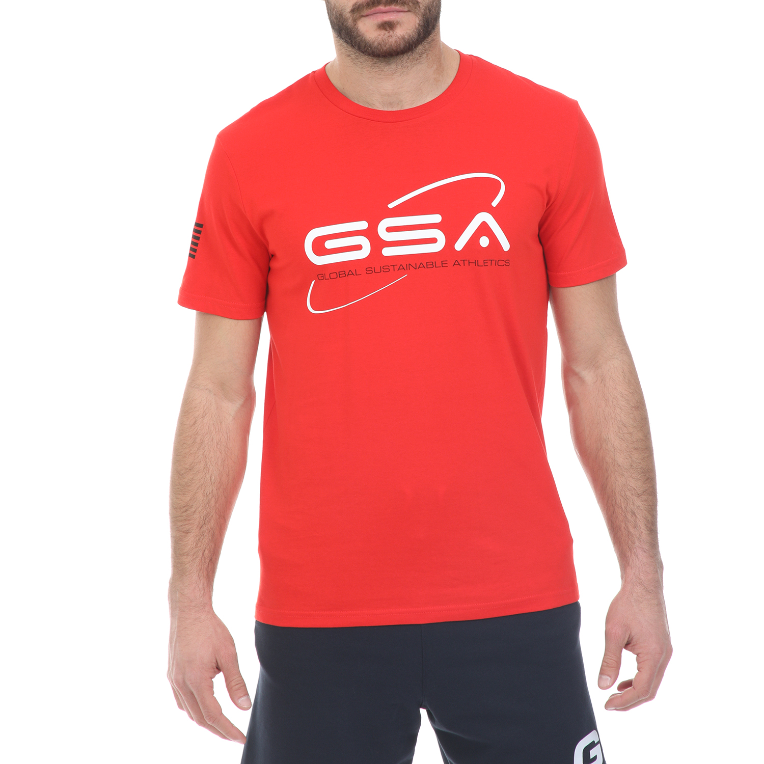 Ανδρικά/Ρούχα/Μπλούζες/Κοντομάνικες GSA - Ανδρικό t-shirt GSA ORGANIC PLUS SPACE TEE κόκκινη