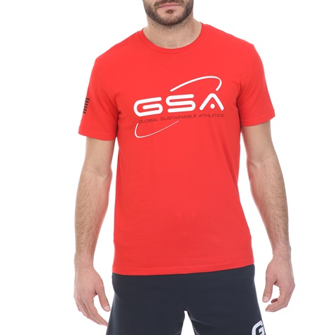 GSA-Ανδρικό t-shirt GSA ORGANIC PLUS SPACE TEE κόκκινη