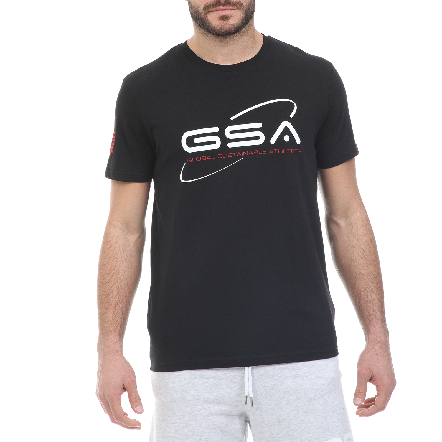 Ανδρικά/Ρούχα/Μπλούζες/Κοντομάνικες GSA - Ανδρικό t-shirt GSA ORGANIC PLUS SPACE TEE μαύρο