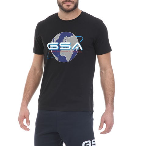 GSA-Ανδρικό t-shirt GSA ORGANIC PLUS EARTH TEE μαύρο