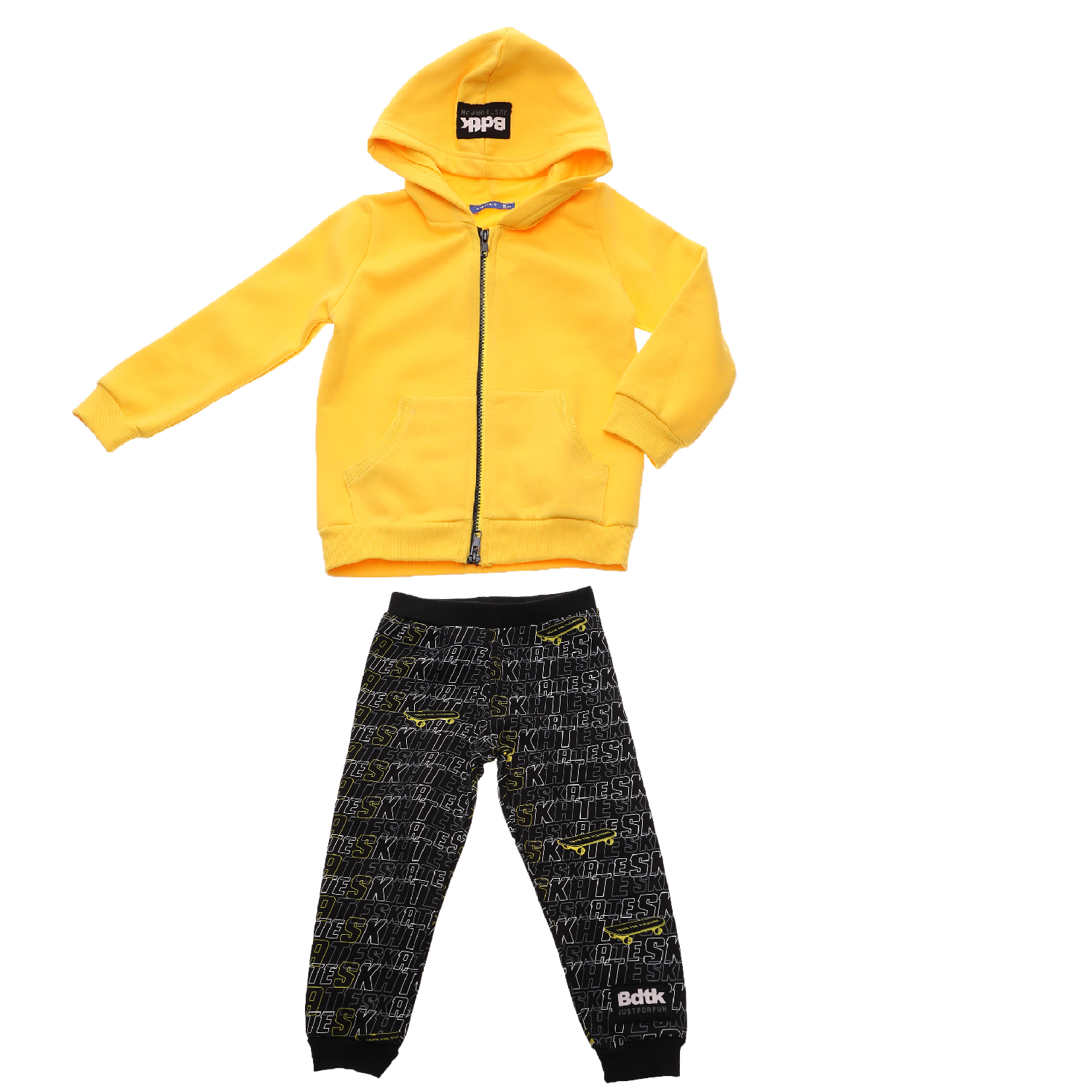 Παιδικά/Boys/Ρούχα/Φούτερ BODYTALK - Παιδικό σετ φόρμας BODYTALK κίτρινο μαύρο