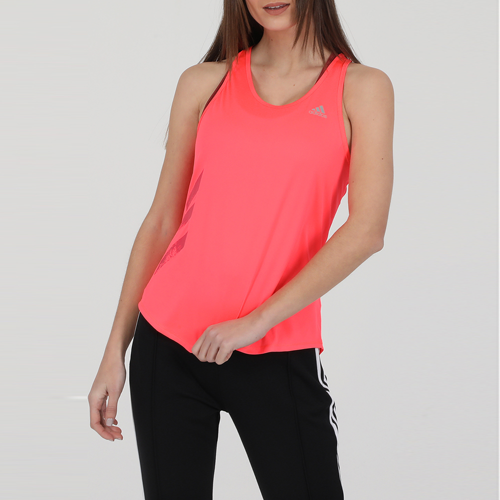 Γυναικεία/Ρούχα/Αθλητικά/T-shirt-Τοπ adidas Performance - Γυναικείο αθλητικό top adidas Performance GC6888 RUN IT TANK 3S ροζ