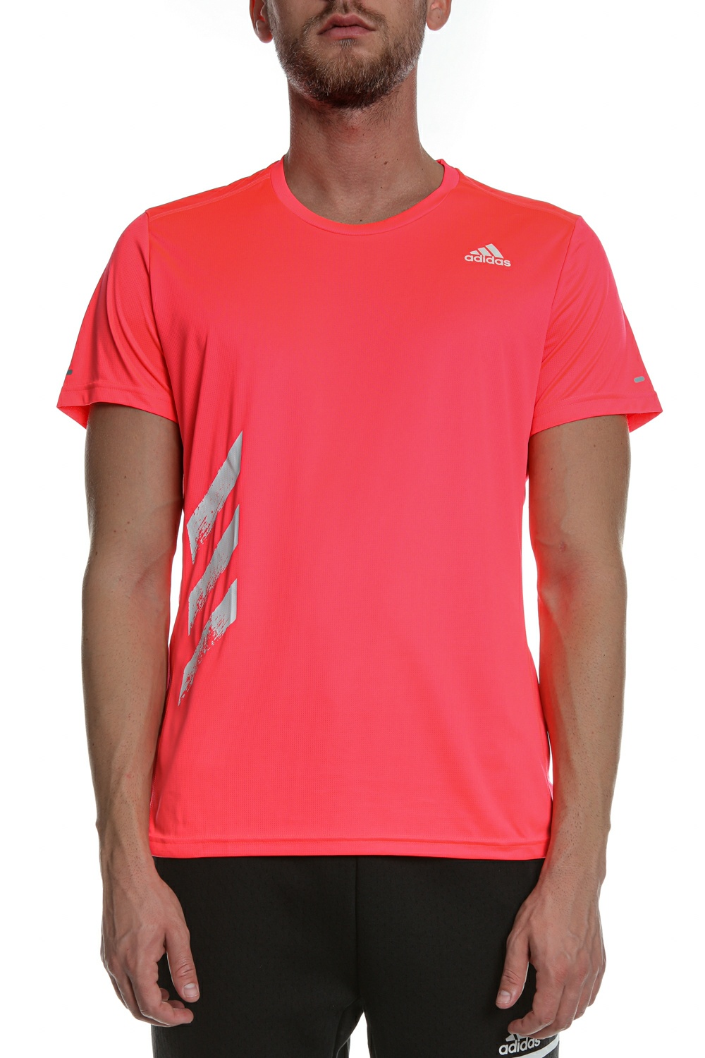 Ανδρικά/Ρούχα/Αθλητικά/T-shirt adidas Originals - Ανδρική κοντομάνικη μπλούζα RUN IT TEE 3S ροζ