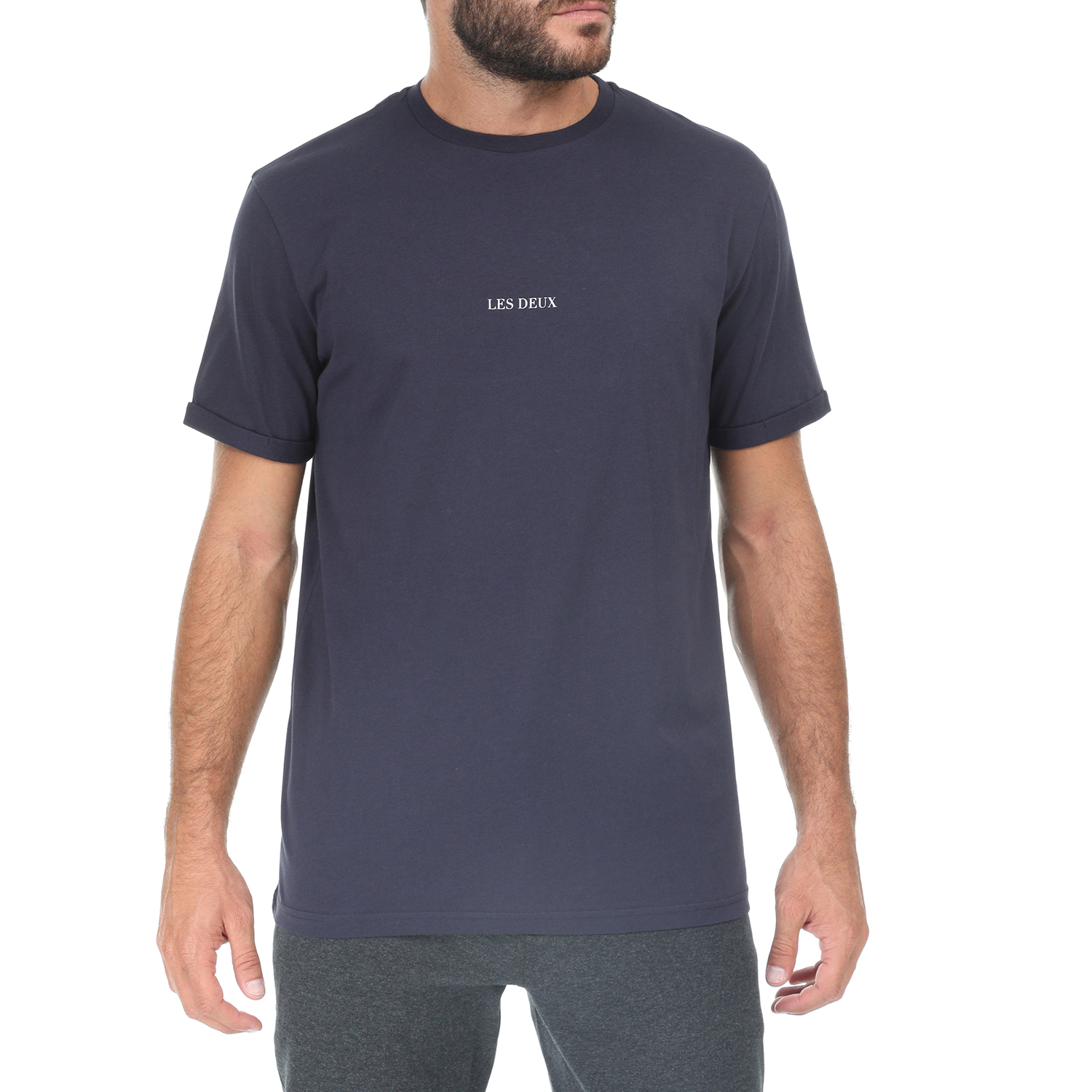 Ανδρικά/Ρούχα/Μπλούζες/Κοντομάνικες LES DEUX - Ανδρική κοντομάνικη μπλούζα LES DEUX μπλε