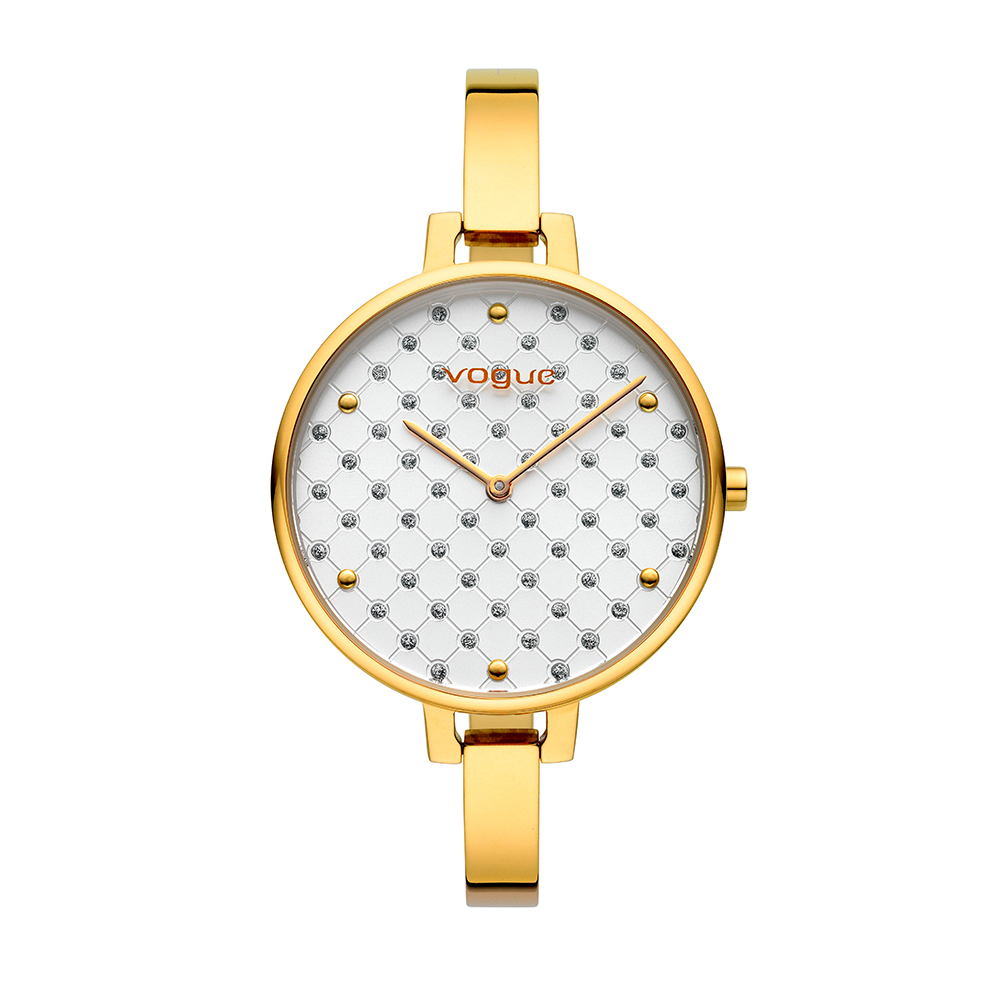 VOGUE Γυναικείο ρολόι με ατσάλινο μπρασελέ VOGUE χρυσό