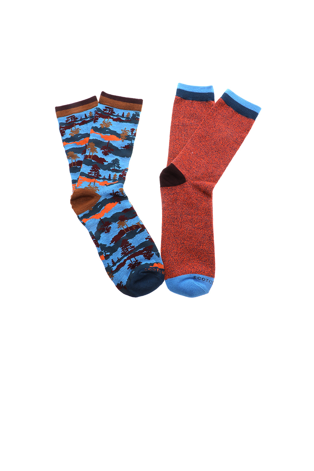 Ανδρικά/Αξεσουάρ/Κάλτσες SCOTCH & SODA - Ανδρικές κάλτσες σετ των 2 SCOTCH & SODA κόκκινες μπλε