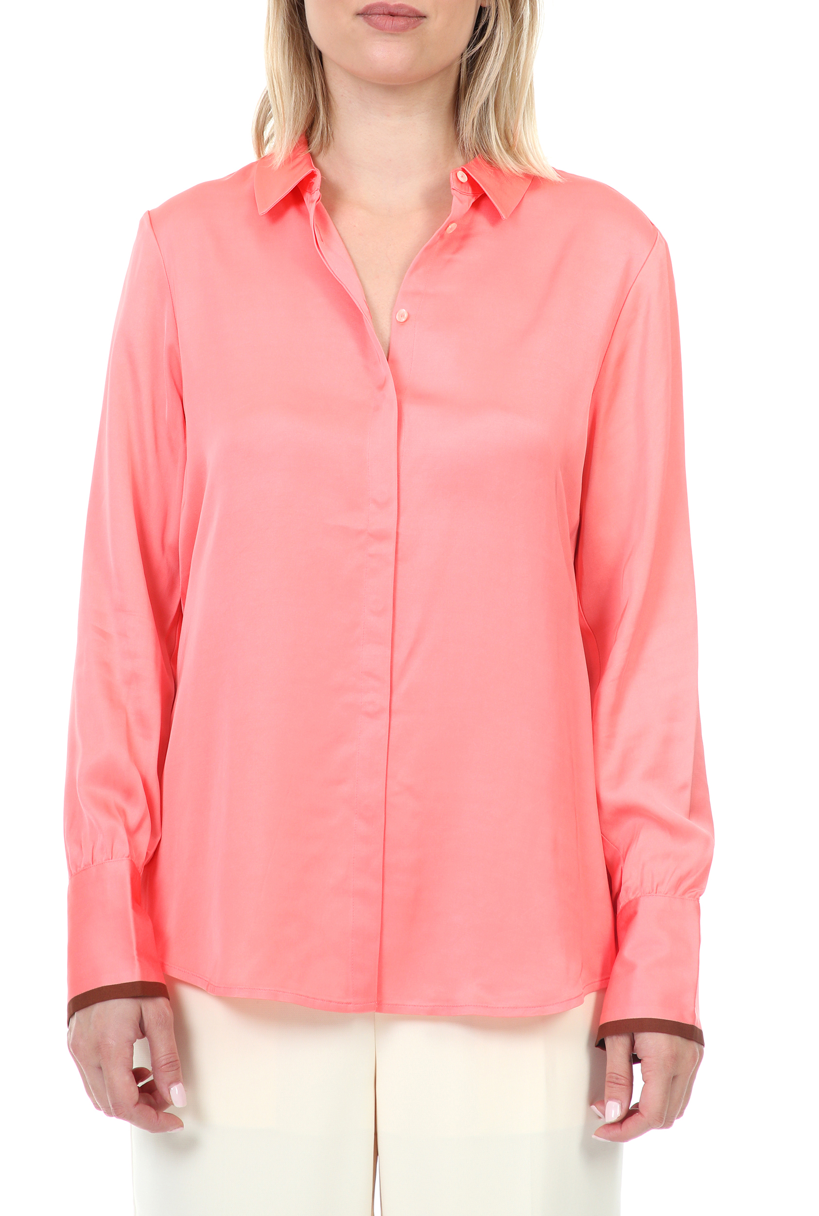 Γυναικεία/Ρούχα/Πουκάμισα/Μακρυμάνικα SCOTCH & SODA - Γυναικείο πουκάμισο SCOTCH & SODA ροζ