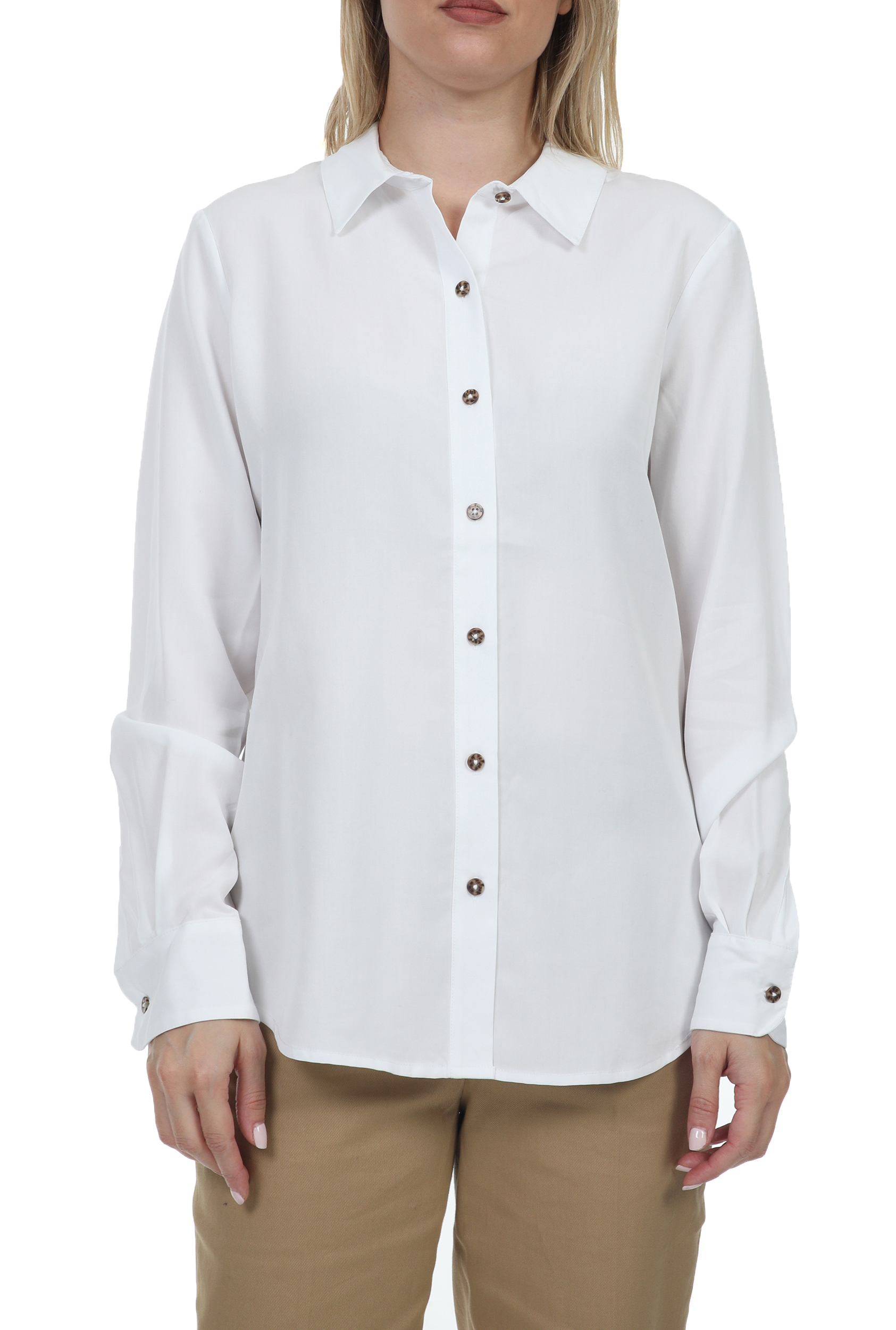 Γυναικεία/Ρούχα/Πουκάμισα/Μακρυμάνικα SCOTCH & SODA - Γυναικείο πουκάμισο SCOTCH & SODA λευκό