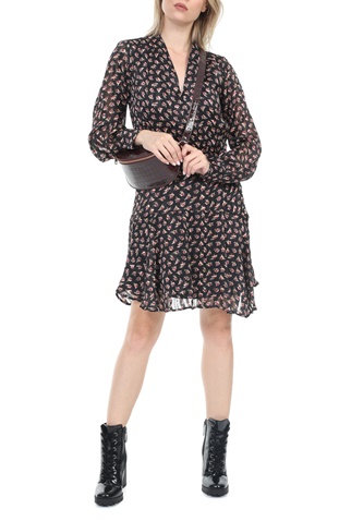 SCOTCH & SODA-Γυναικείο mini φόρεμα SCOTCH & SODA μαύρο φλοράλ