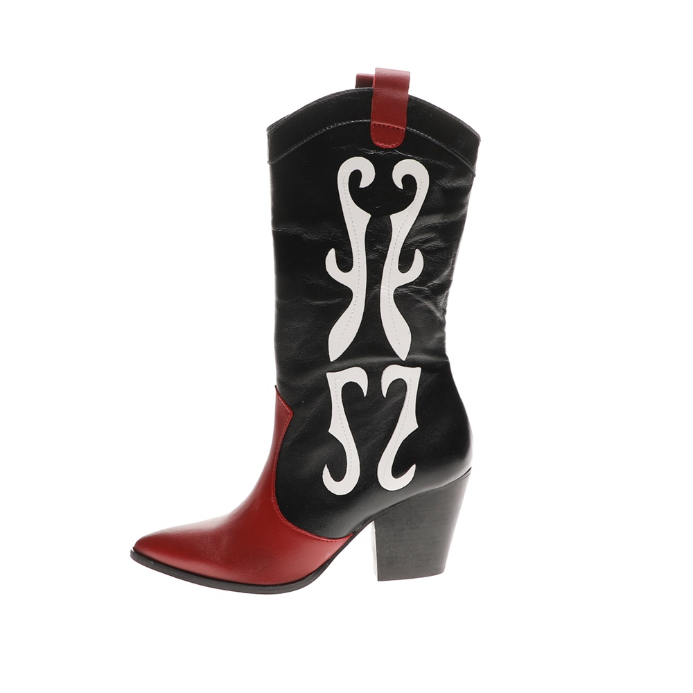 WALL STREET - Γυναικείες μπότες ADAMS WALL STREET μαύρο λευκό κόκκινο Γυναικεία/Παπούτσια/Μπότες-Μποτάκια/Μπότες