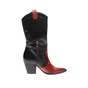WALL STREET-Γυναικείες μπότες ADAMS WALL STREET μαύρο λευκό κόκκινο
